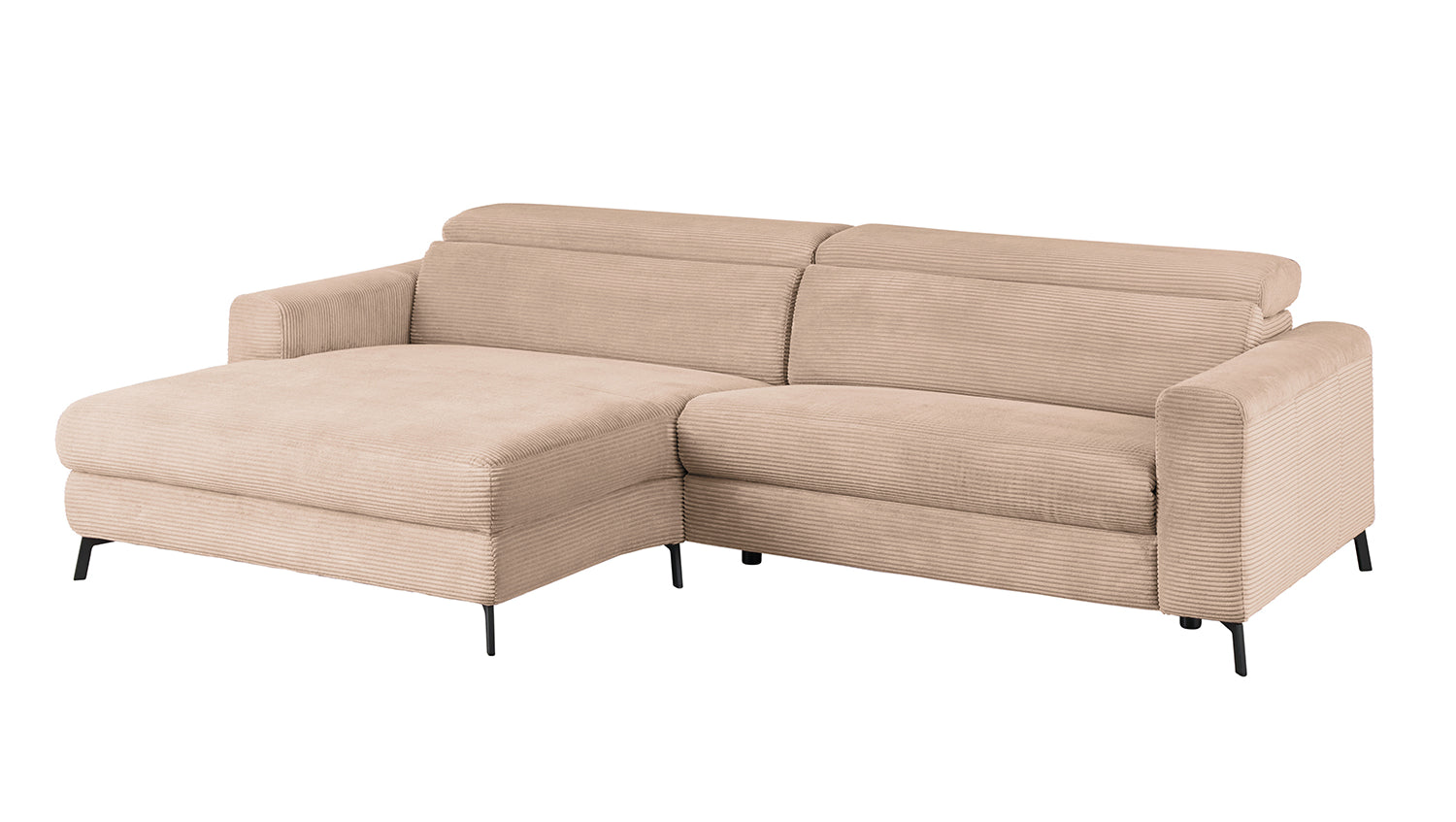 KAWOLA Sofa LAISKA Ecksofa Cord taupe