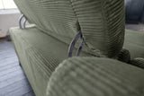 KAWOLA Sofa LAISKA Ecksofa Relaxfunktion teilmotorisch Cord olivgrün