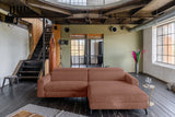 KAWOLA Sofa LAISKA Ecksofa Relaxfunktion teilmotorisch Cord rost
