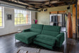 KAWOLA Sofa LAISKA Ecksofa Relaxfunktion teilmotorisch Cord smaragd, Links