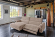 KAWOLA Sofa LAISKA Ecksofa Relaxfunktion teilmotorisch Cord taupe, Links
