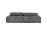 KAWOLA Sofa LANA Ecksofa Cord grau