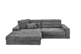 KAWOLA Sofa LANA Ecksofa Cord grau