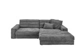 KAWOLA Sofa LANA Ecksofa Cord grau