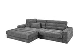 KAWOLA Sofa LANA Ecksofa Cord grau