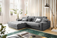 KAWOLA Sofa LANA Ecksofa Cord grau, Links