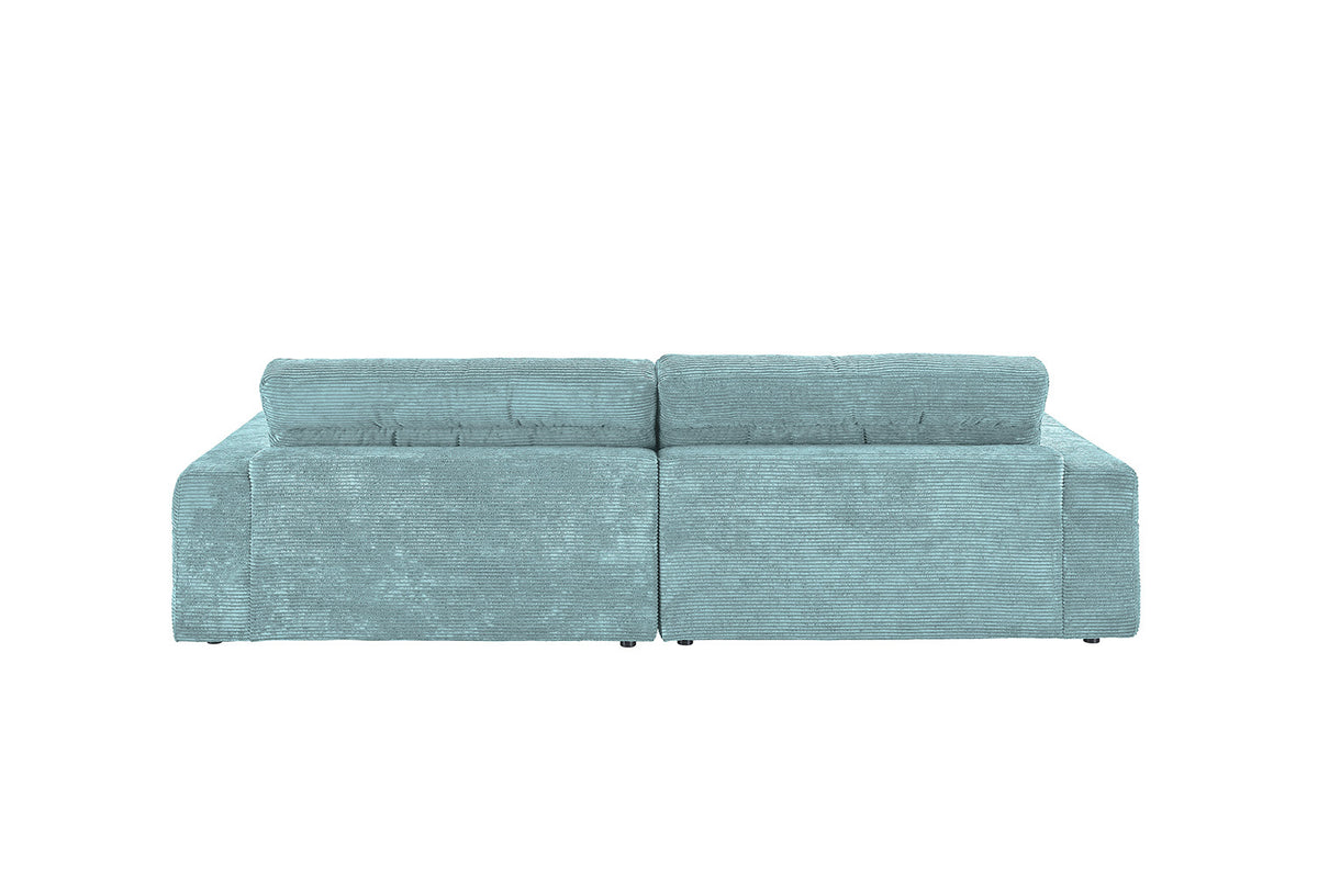 KAWOLA Sofa LANA Ecksofa Cord hellblau