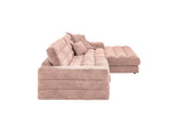 KAWOLA Sofa LANA Ecksofa Cord rosa