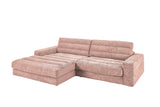 KAWOLA Sofa LANA Ecksofa Cord rosa