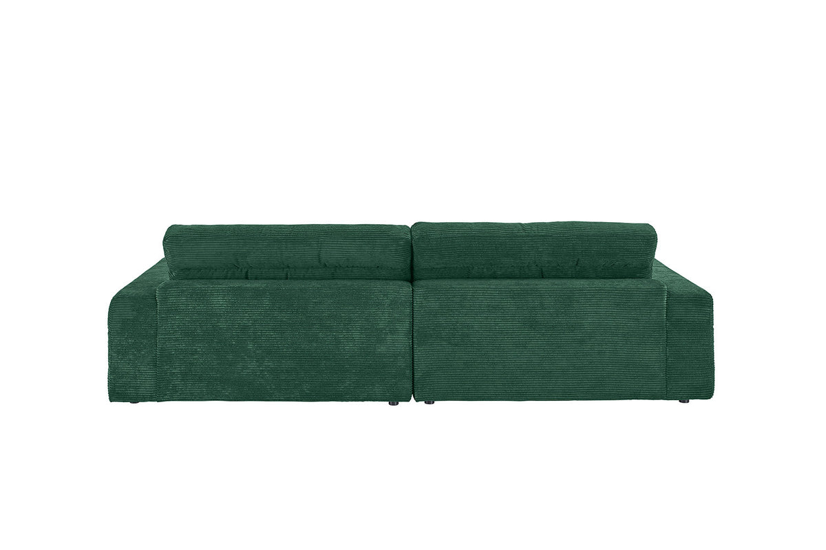 KAWOLA Sofa LANA Ecksofa Cord smaragd