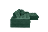 KAWOLA Sofa LANA Ecksofa Cord smaragd