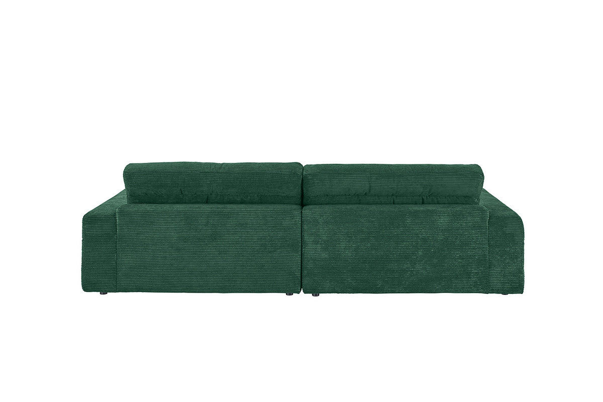KAWOLA Sofa LANA Ecksofa Cord smaragd