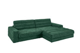KAWOLA Sofa LANA Ecksofa Cord smaragd