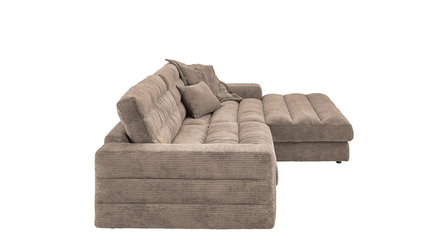 KAWOLA Sofa LANA Ecksofa Cord taupe