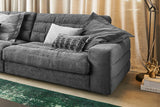 KAWOLA Sofa LANA XL Ecksofa Cord grau