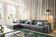 KAWOLA Sofa LANA XL Ecksofa Cord grau, Links