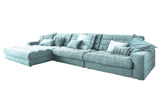 KAWOLA Sofa LANA XL Ecksofa Cord hellblau
