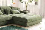KAWOLA Sofa LANA XL Ecksofa Cord olivgrün