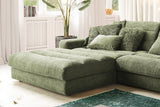 KAWOLA Sofa LANA XL Ecksofa Cord olivgrün
