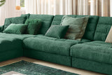 KAWOLA Sofa LANA XL Ecksofa Cord smaragd