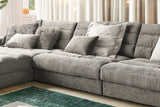 KAWOLA Sofa LANA XL Ecksofa Cord steingrau
