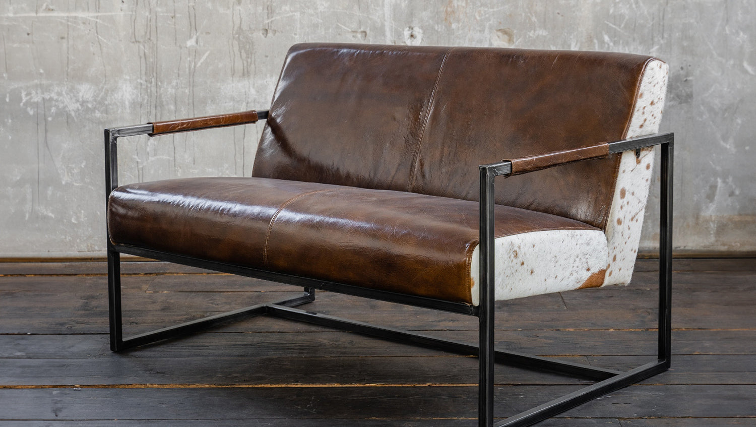 KAWOLA Sofa LIANO Vintage Leder braun