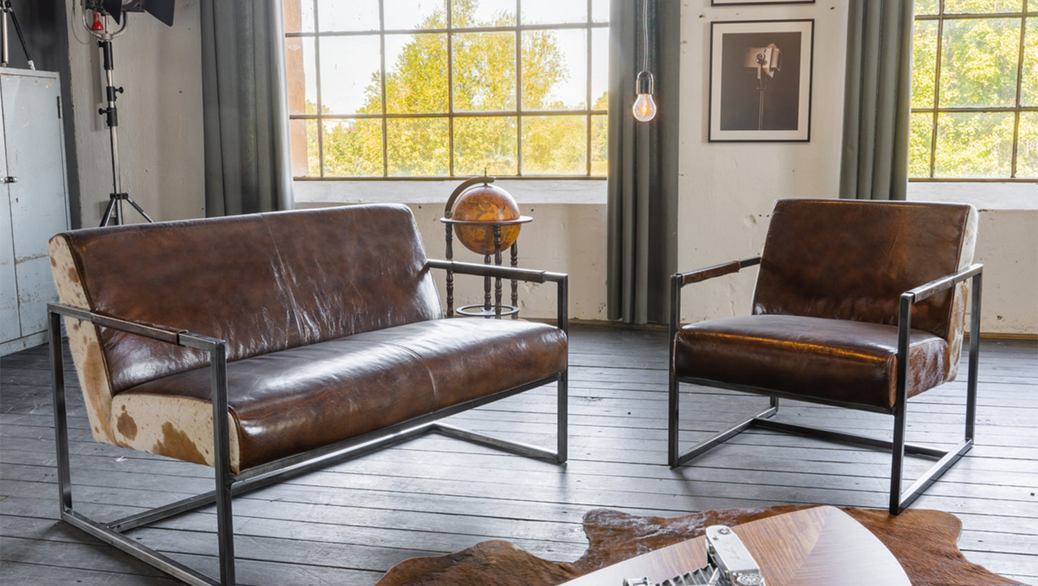 KAWOLA Sofa LIANO Vintage Leder braun