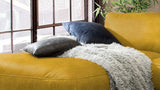 KAWOLA Sofa LOLA Ecksofa Stoff curry mit motorischer Relaxfunktion