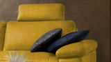 KAWOLA Sofa LOLA Ecksofa Stoff curry mit motorischer Relaxfunktion
