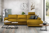 KAWOLA Sofa LOLA Ecksofa Stoff curry mit motorischer Relaxfunktion, 304 x 178, Rechts