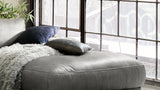 KAWOLA Sofa LOLA Ecksofa Stoff grau mit motorischer Relaxfunktion