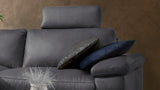 KAWOLA Sofa LOLA Ecksofa Stoff schwarz mit motorischer Relaxfunktion