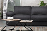 KAWOLA Sofa LOLA Ecksofa Stoff schwarz mit motorischer Relaxfunktion
