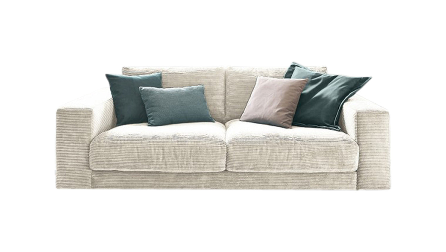 KAWOLA Sofa MADELINE 2-Sitzer Cord cremeweiß