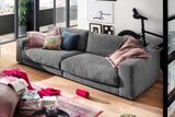 KAWOLA Sofa MADELINE 3-Sitzer Cord grau