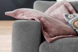 KAWOLA Sofa MADELINE 3-Sitzer Cord grau