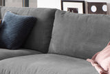 KAWOLA Sofa MADELINE 3-Sitzer Cord grau