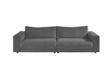KAWOLA Sofa MADELINE 3-Sitzer Cord grau