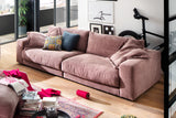 KAWOLA Sofa MADELINE 3-Sitzer Cord rosa