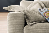 KAWOLA Sofa MADELINE 3-Sitzer Cord steingrau