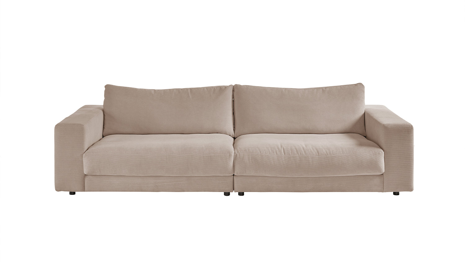 KAWOLA Sofa MADELINE 3-Sitzer Cord taupe
