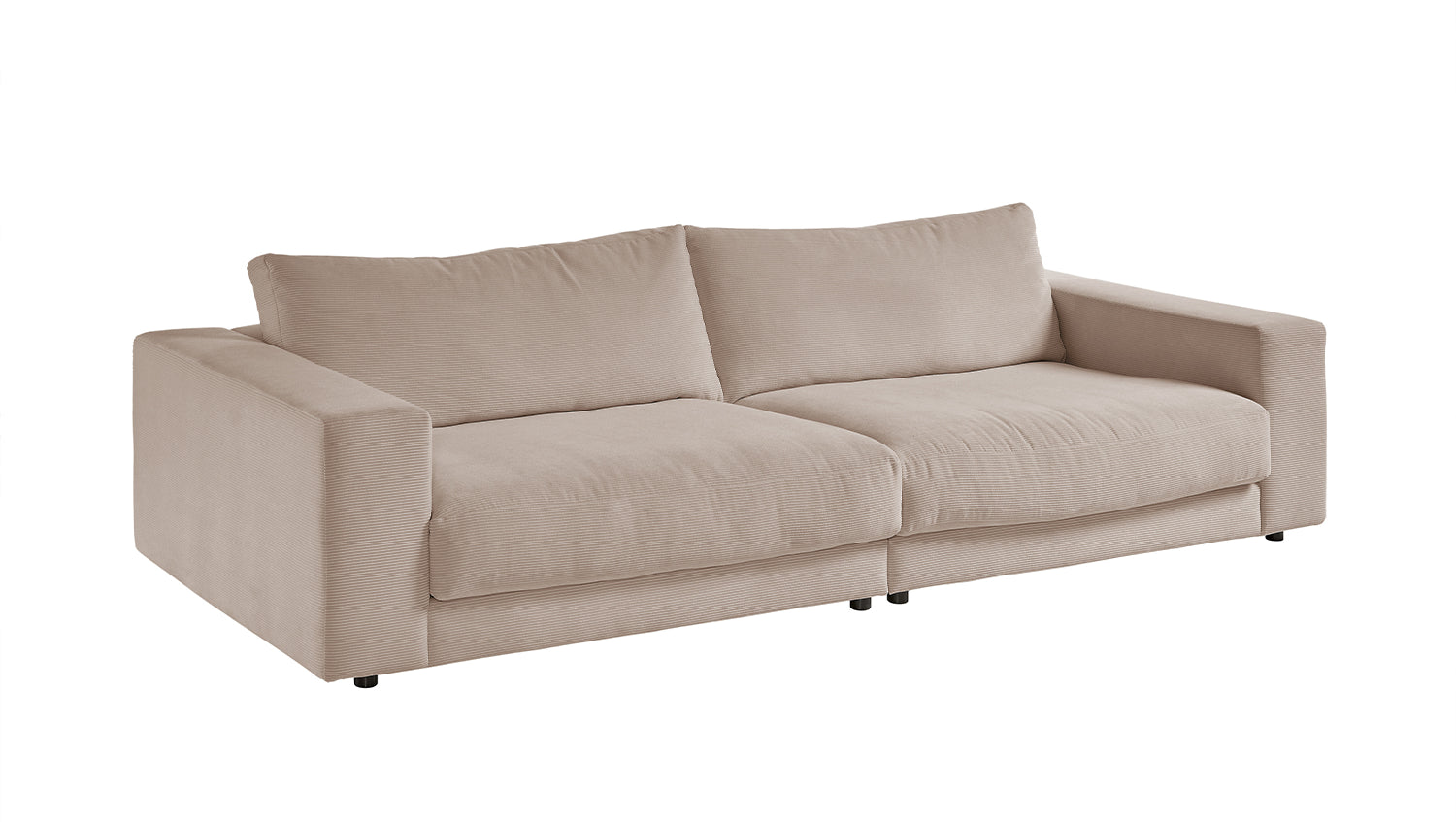 KAWOLA Sofa MADELINE 3-Sitzer Cord taupe