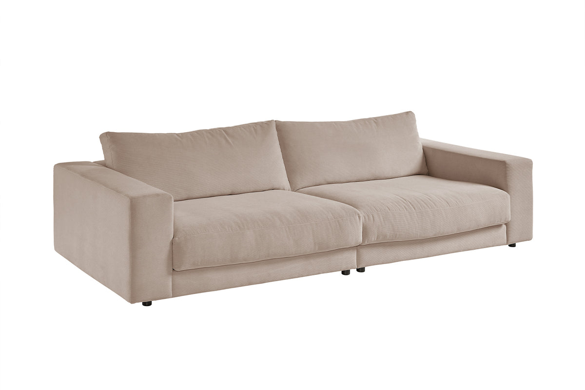 KAWOLA Sofa MADELINE 3-Sitzer Cord taupe