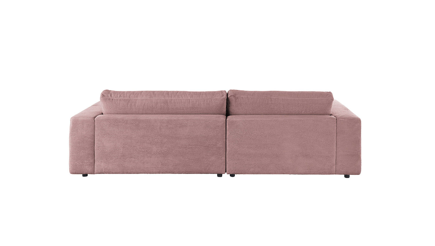 KAWOLA Sofa MADELINE Ecksofa Cord mit Longchair rosa