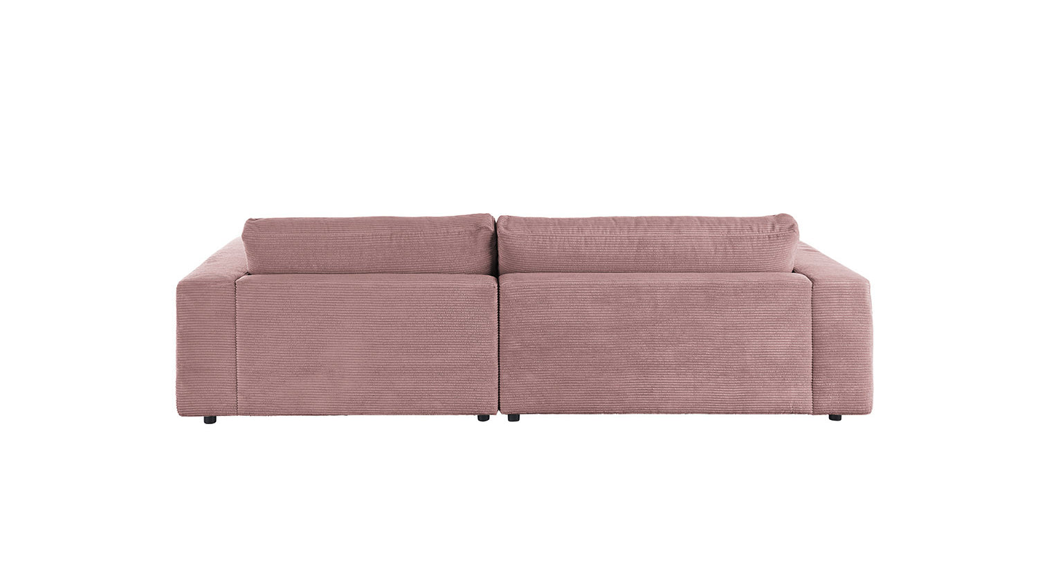 KAWOLA Sofa MADELINE Ecksofa Cord mit Longchair rosa