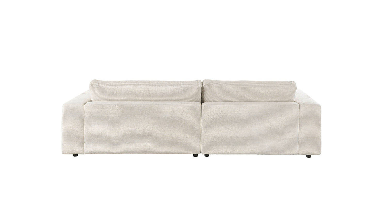 KAWOLA Sofa MADELINE Ecksofa mit Longchair Cord cremeweiß