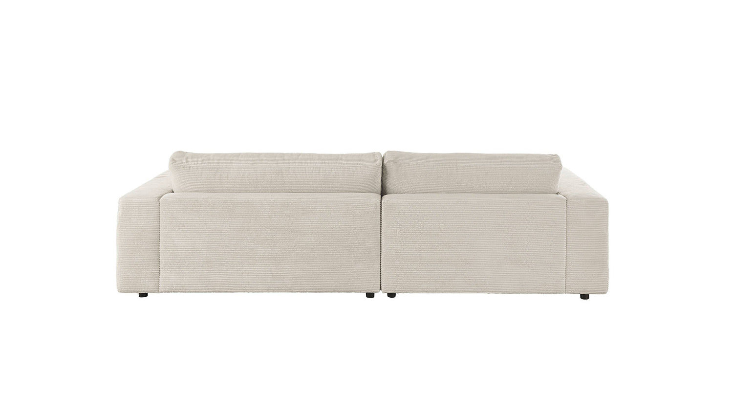 KAWOLA Sofa MADELINE Ecksofa mit Longchair Cord hellgrau