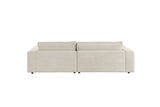 KAWOLA Sofa MADELINE Ecksofa mit Longchair Cord hellgrau