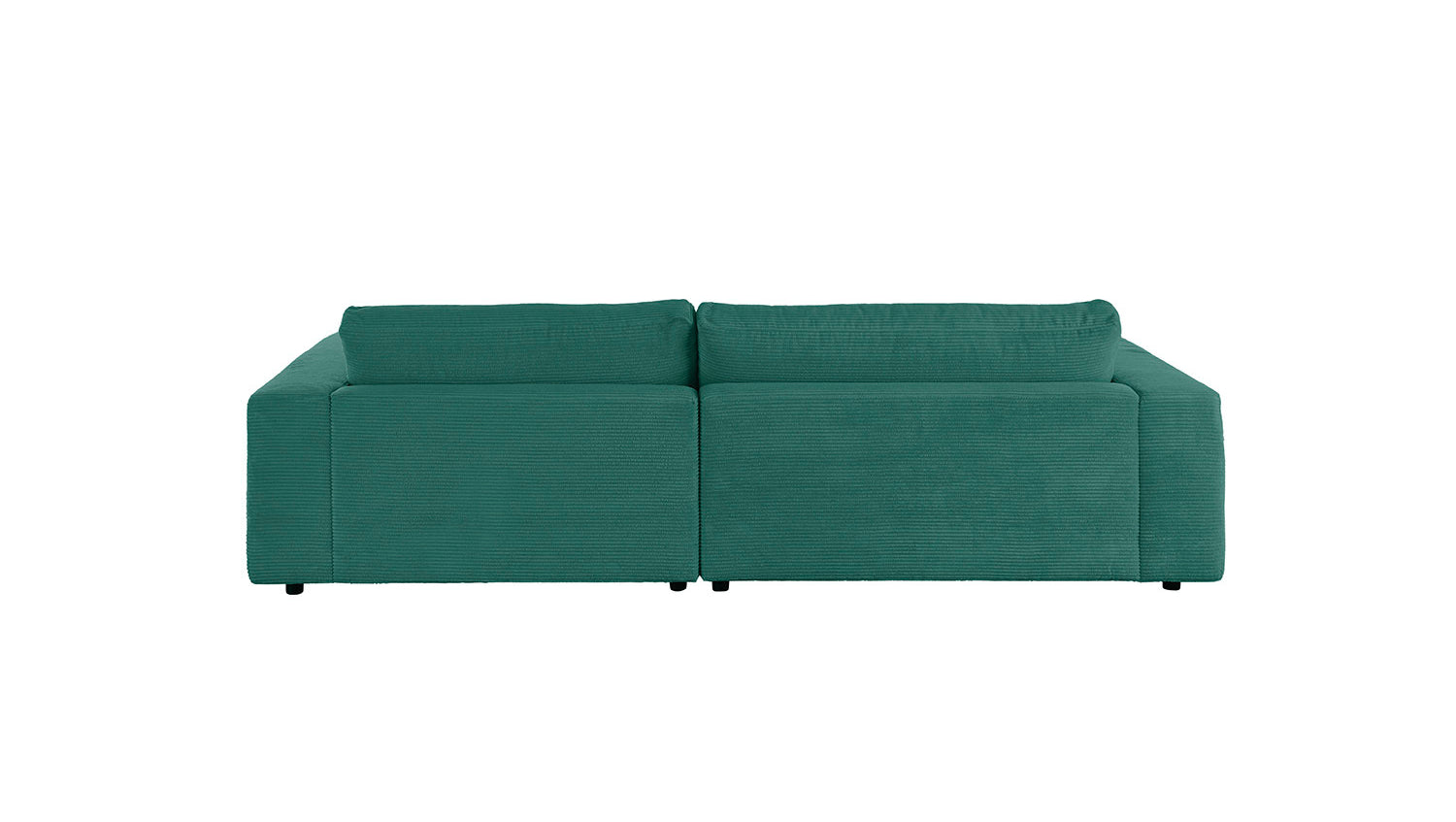KAWOLA Sofa MADELINE Ecksofa mit Longchair Cord smaragd