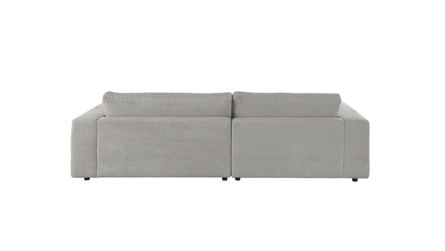 KAWOLA Sofa MADELINE Ecksofa mit Longchair Cord steingrau